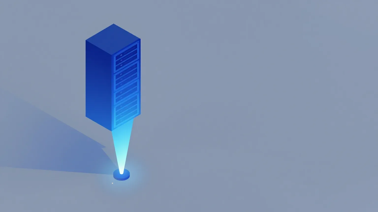 Concept diagram of the power bottleneck narrowing into a server rack, with the software layer above it