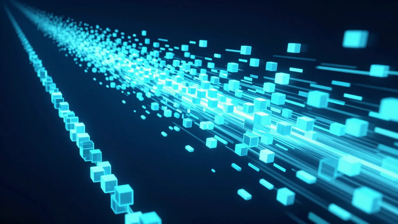 Abstract visual of parallel token blocks propagating forward in a single pass